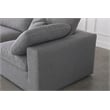 Meridian Furniture Serene Grey Linen Fabric Deluxe Modular Sectional