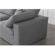Meridian Furniture Serene Grey Linen Fabric Deluxe Modular Sectional