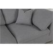Meridian Furniture Serene Grey Linen Fabric Deluxe Modular Sectional