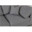 Meridian Furniture Serene Grey Linen Fabric Deluxe Modular Sectional