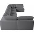 Meridian Furniture Serene Grey Linen Fabric Deluxe Modular Sectional