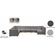 Meridian Furniture Alina Grey Velvet Modular Sectional