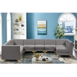 Meridian Furniture Alina Grey Velvet Modular Sectional