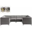 Meridian Furniture Alina Grey Velvet Modular Sectional