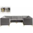 Meridian Furniture Alina Grey Velvet Modular Sectional