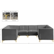 Meridian Furniture Alina Grey Velvet Modular Sectional