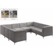 Meridian Furniture Alina Grey Velvet Modular Sectional
