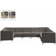 Meridian Furniture Alina Grey Velvet Modular Sectional