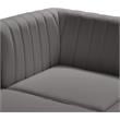 Meridian Furniture Alina Grey Velvet Modular Sectional