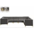 Meridian Furniture Alina Grey Velvet Modular Sectional