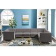 Meridian Furniture Alina Grey Velvet Modular Sectional