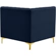 Meridian Furniture Alina Navy Velvet Corner Chair
