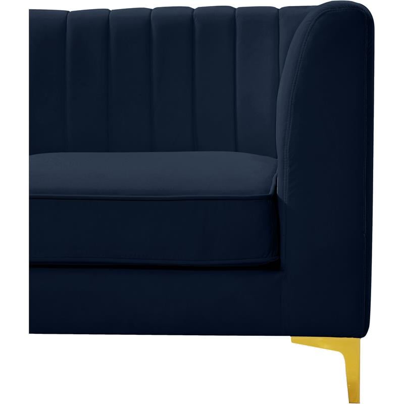 Meridian Furniture Alina Navy Velvet Modular Sofa
