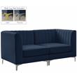 Meridian Furniture Alina Navy Velvet Modular Sofa