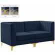Meridian Furniture Alina Navy Velvet Modular Sofa