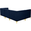 Meridian Furniture Alina Navy Velvet Modular Sectional