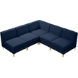 Meridian Furniture Alina Navy Velvet Modular Sectional