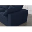 Meridian Furniture Serene Navy Linen Fabric Deluxe Modular Sectional