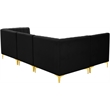 Meridian Furniture Alina Black Velvet Modular Sectional