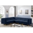 Meridian Furniture Alina Navy Velvet Modular Sectional