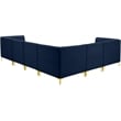Meridian Furniture Alina Navy Velvet Modular Sectional