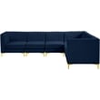 Meridian Furniture Alina Navy Velvet Modular Sectional