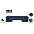 Meridian Furniture Alina Navy Velvet Modular Sectional