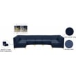 Meridian Furniture Alina Navy Velvet Modular Sectional