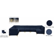 Meridian Furniture Alina Navy Velvet Modular Sectional