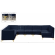 Meridian Furniture Alina Navy Velvet Modular Sectional