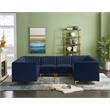 Meridian Furniture Alina Navy Velvet Modular Sectional