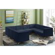 Meridian Furniture Alina Navy Velvet Modular Sectional
