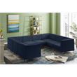 Meridian Furniture Alina Navy Velvet Modular Sectional