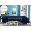 Meridian Furniture Alina Navy Velvet Modular Sectional