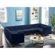 Meridian Furniture Alina Navy Velvet Modular Sectional