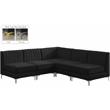 Meridian Furniture Alina Black Velvet Modular Sectional
