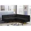 Meridian Furniture Alina Black Velvet Modular Sectional