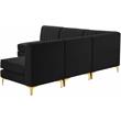 Meridian Furniture Alina Black Velvet Modular Sectional