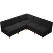 Meridian Furniture Alina Black Velvet Modular Sectional