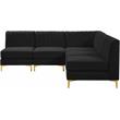 Meridian Furniture Alina Black Velvet Modular Sectional
