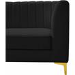 Meridian Furniture Alina Black Velvet Modular Sectional