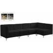 Meridian Furniture Alina Black Velvet Modular Sectional