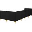 Meridian Furniture Alina Black Velvet Modular Sectional