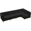Meridian Furniture Alina Black Velvet Modular Sectional