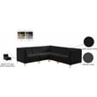 Meridian Furniture Alina Black Velvet Modular Sectional