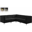 Meridian Furniture Alina Black Velvet Modular Sectional