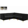 Meridian Furniture Alina Black Velvet Modular Sectional