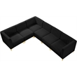 Meridian Furniture Alina Black Velvet Modular Sectional