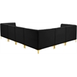 Meridian Furniture Alina Black Velvet Modular Sectional