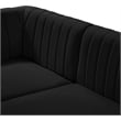 Meridian Furniture Alina Black Velvet Modular Sectional